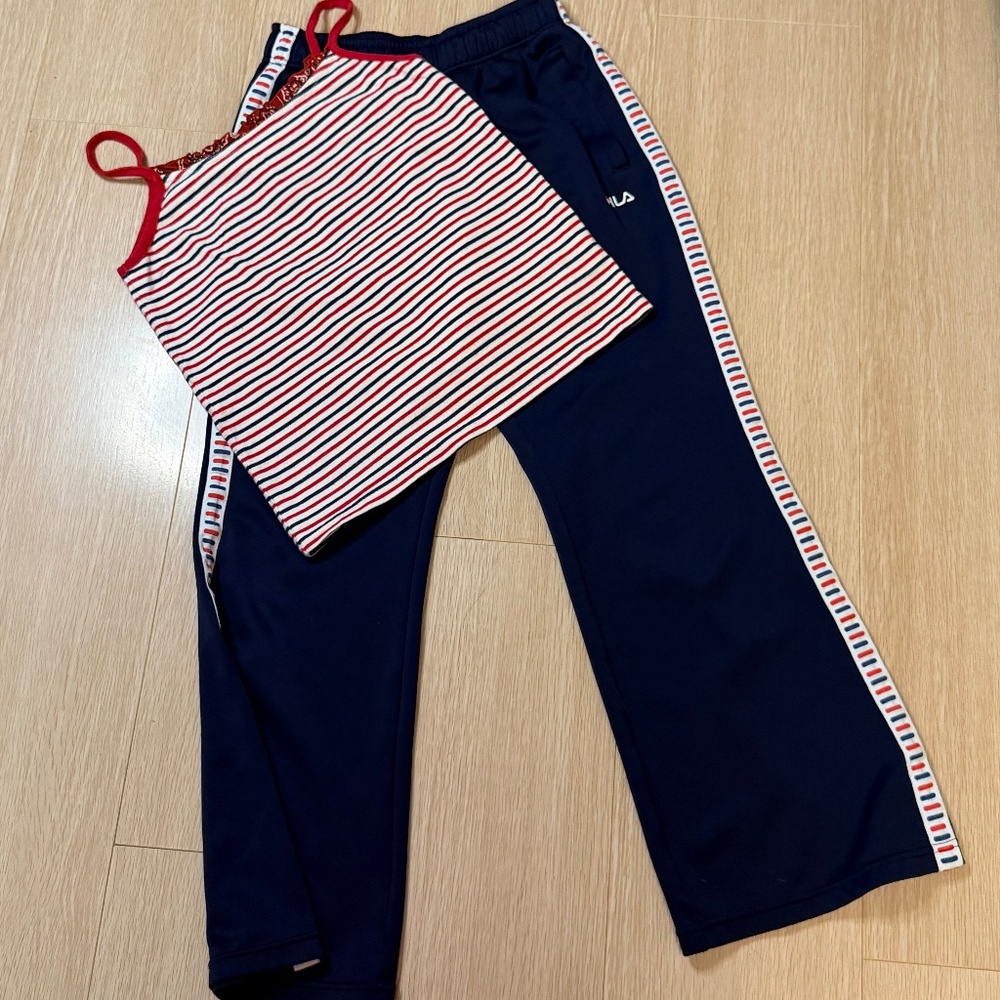 Union Kid's Tank Top & Fila Pants Set - Size 140